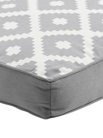 Coussin de chaise Maya, Gris clair, blanc crème