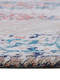 Tapis chenille rond vintage Avignon, Bleu, Ø 120 cm (taille S)