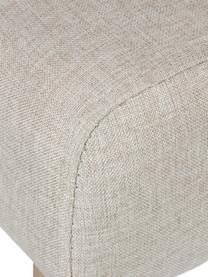 Silla tapizada en lino Capitone, Tapizado: lino, 230 g/m², Patas: madera de caucho, Crema, An 47 x F 52 cm