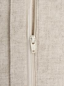 Kussenhoes Camille in beige met franjes, 60% polyester, 25% katoen, 15% linnen, Beige, B 45 x L 45 cm