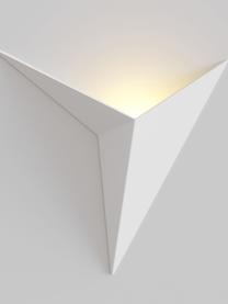 Applique a LED Trame, Paralume: vetro, Struttura: metallo rivestito, Bianco, Larg. 25 x Alt. 21 cm