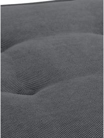 Panca con cuscino Mia, Rivestimento: 92% poliestere, 8% nylon, Gambe: legno di betulla vernicia, Rivestimento: grigio scuro Gambe: nero, Larg. 115 x Alt. 61 cm