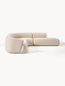 Modulares Ecksofa Sofia (4-Sitzer), Bezug: 100 % Polypropylen Der ho, Gestell: Fichtenholz, Spanplatte, , Webstoff Hellbeige, B 319 x T 298 cm, Eckteil rechts