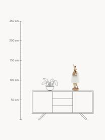 Lámpara de mesa grande de diseño Rabbit, Pantalla: lino, Cable: plástico, Blanco, dorado, Ø 23 x Al 68 cm