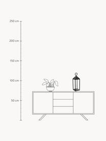 Mobiele dimbare outdoor tafellamp Nuna met touch functie, Lamp: gecoat aluminium, Zwart, B 14 x H 47 cm