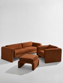 Samt-Sofa Mika (3-Sitzer), Bezug: 100 % Polyester, Gestell: Kiefernholz, FSC-zertifiz, Samt Braun, B 240 x T 88 cm