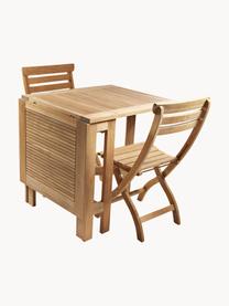 Skladací záhradný stôl Butterfly, Tíkové drevo, brúsené, Tíkové drevo, Š 130 x V 72 cm