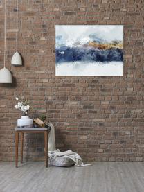 Stampa su tela Abstract Mountain, Immagine: stampa digitale su lino, Multicolore, Larg. 80 x Alt. 60 cm