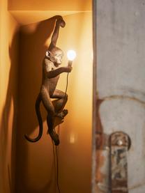 Design outdoor wandlamp Monkey met stekker, Lamp: kunsthars, Zwart, B 37 x H 77 cm