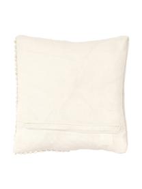 Housse de coussin 40x40 déco gris blanc crème Andi, Blanc crème, larg. 40 x long. 40 cm