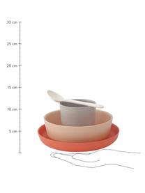 Set colazione in bambù Aki 4 pz, Fibra di bambù, melamina, adatto per alimenti
Senza BPA, PVC e senza ftalati, Rosso terracotta, salmone, grigio, bianco crema, Set in varie misure