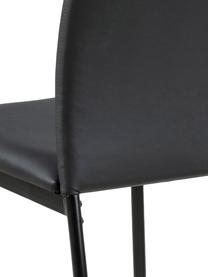 Chaise cuir synthétique Demina, Noir