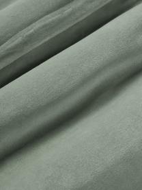 Housse de coussin en velours texturé Sina, Velours (100 % coton), Vert sauge, larg. 45 x long. 45 cm