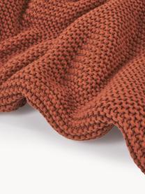 Coperta a maglia in cotone organico Adalyn, 100% cotone organico, certificato GOTS, Ocra, Larg. 150 x Lung. 200 cm