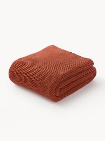 Strickdecke Adalyn, 100% Bio-Baumwolle, GOTS-zertifiziert, Ocker, B 150 x L 200 cm