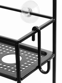 Duschregal Cubiko, Metall, beschichtet, Schwarz, B 11 x H 61 cm