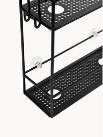 Scaffale doccia Cubiko, Metallo rivestito, Nero, Larg. 11 x Alt. 61 cm