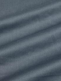 Set lenzuola in raso di cotone blu scuro Flora, Multicolore, grigio, 240 x 300 cm + 2 federe 50 x 80 cm