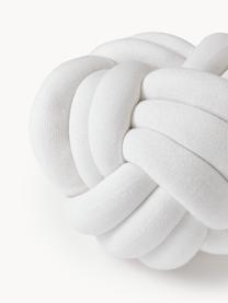 Coussin nœud Twist, Blanc cassé, Ø 30 cm