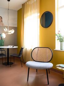 Fauteuil lounge avec cannage Spike, Beige, gris, larg. 79 x prof. 70 cm