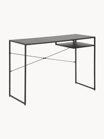 Metalen bureau Neptun, Gepoedercoat metaal, Zwart, B 110 x D 45 cm