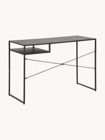 Metalen bureau Neptun, Gepoedercoat metaal, Zwart, B 110 x D 45 cm