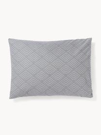 Funda de almohada estampada de algodón Milano, Gris, An 45 x L 110 cm