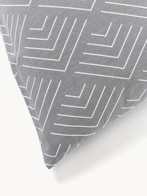 Funda de almohada estampada de algodón Milano, Gris, An 45 x L 110 cm