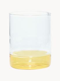 Mondgeblazen waterglazen Kiosk, 6 stuks, Glas, Geel, Ø 8 x H 10 cm, 380 ml