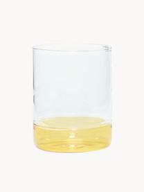 Verres à eau soufflés bouche Kiosk, 6 pièces, Verre, Jaune, Ø 8 x haut. 10 cm, 380 ml