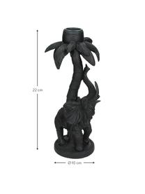 Candelabro de diseño Safari, Poliresina, Negro, An 10 x Al 22 cm