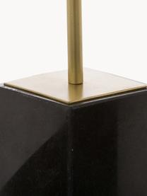 Deko-Objekt Marball mit Marmorfuß, Aufsatz: Metall, Fuß: Marmor, Unterseite: Filz, Goldfarben, Schwarz, marmoriert, Ø 15 x H 30 cm