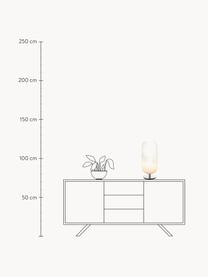 Ručne fúkaná stolová lampa Gople, rôzne veľkosti, Biela, strieborná, Š 21 x V 49 cm
