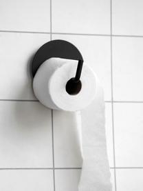 Porte papier toilette Lema, Aluminium, enduit, Noir, Ø 13 x prof. 12 cm