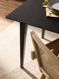 Mesa de comedor de madera de mango Archie, tamaños diferentes, Madera de mango maciza pintada

Este producto está hecho de madera de origen sostenible y con certificación FSC®., Madera de mango pintada de negro, An 180 x F 90 cm