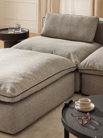 Hocker Felix, Bezug: 100 % Polyester Der strap, Gestell: Massives Kiefern- und Fic, Webstoff Greige, B 100 x T 110 cm