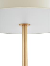 Dimmbare LED-Tischlampe Asteria, Lampenschirm: Aluminium, lackiert, Lampenfuß: Stahl, lackiert, Perlweiß, Goldfarben, Ø 31 x H 42 cm