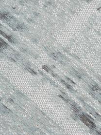 Vlak geweven katoenen vloerkleed Louisa in zilverkleur/saliekleurig/blauwgrijs, Bovenzijde: 85% katoen, 15% polyester, Onderzijde: latex, Grijstinten & blauwtinten, B 80 x L 150 cm (maat XS)