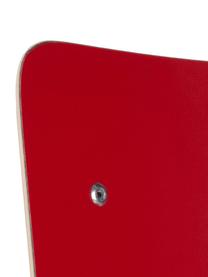 Sedia da pranzo Back to School, Gambe: metallo verniciato a polv, Rosso, Larg. 43 x Prof. 49 cm