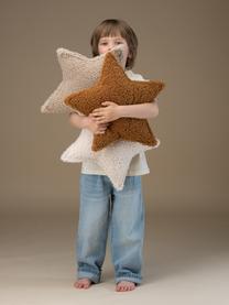 Cuscino in teddy Star, Rivestimento: teddy (100% poliestere), Giallo senape, Larg. 37 x Lung. 40 cm