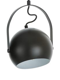 Kleine Pendelleuchte Ball, Metall, lackiert, Schwarz, matt, Ø 18 cm x H 18 cm