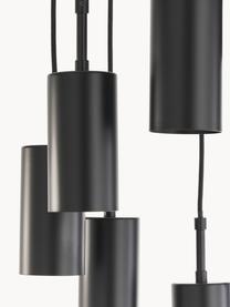 Cluster hanglamp Arvo, Lampenkap: gepoedercoat metaal, Zwart, Ø 38 x H 3 cm