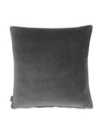 Coussin 45x45 velours gris Pintuck, Gris