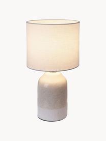 Petite lampe de chevet en céramique Sandy Glow, Beige, blanc, Ø 18 x haut. 33 cm