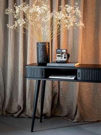 Console en bois avec rangement Barbier, Noir, larg. 120 x prof. 35 cm