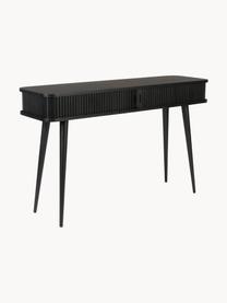 Consola de madera Barbier, Estructura: tablero de fibras de dens, Patas: madera maciza de caucho p, Negro, An 120 x F 35 cm