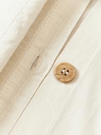 Obliečka na vankúš z bavlneného perkálu s pruhovanou dekoráciou River, Lomená biela, Š 40 x D 80 cm