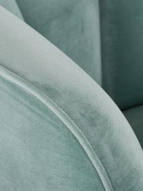 Fluwelen cocktail fauteuil Louise in saliekleur, Bekleding: fluweel (polyester), Poten: gecoat metaal, Fluweel saliekleurig, B 76 x D 75 cm