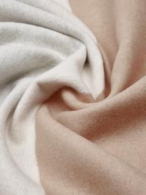 Plaid en coton à motif abstrait Luca, Couleur crème, gris, vert, orange