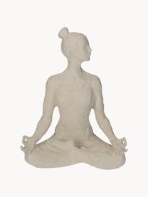 Figura decorativa Yoga, Poliresina, Marfil, An 18 x Al 24 cm